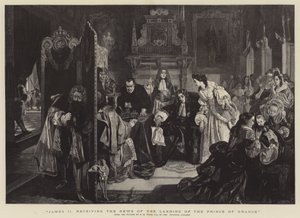 James II ontvangt het Nieuws van de Landing van de Prins van Oranje